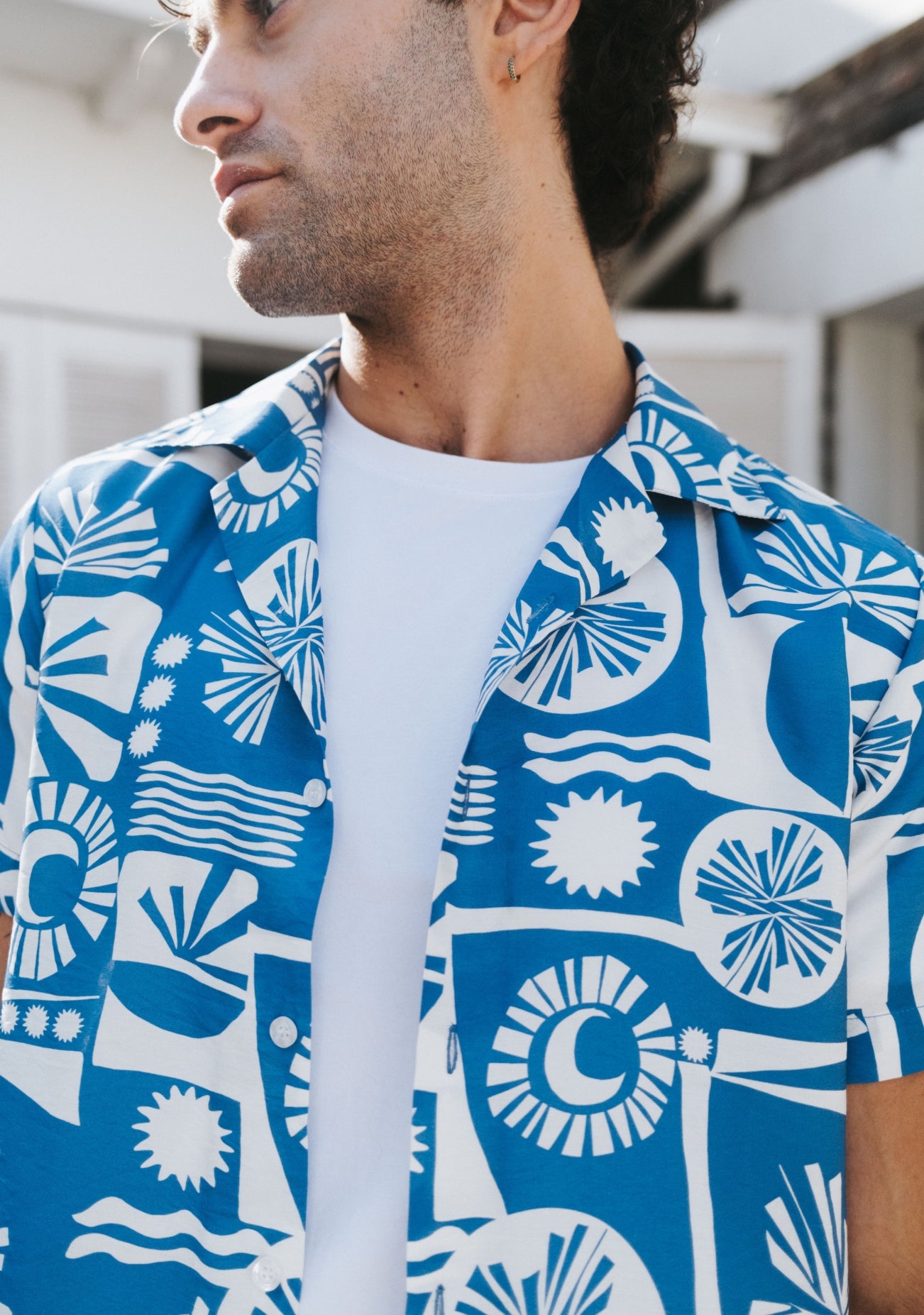 Cosmic Botanical Nebula Viscose Shirt Collection