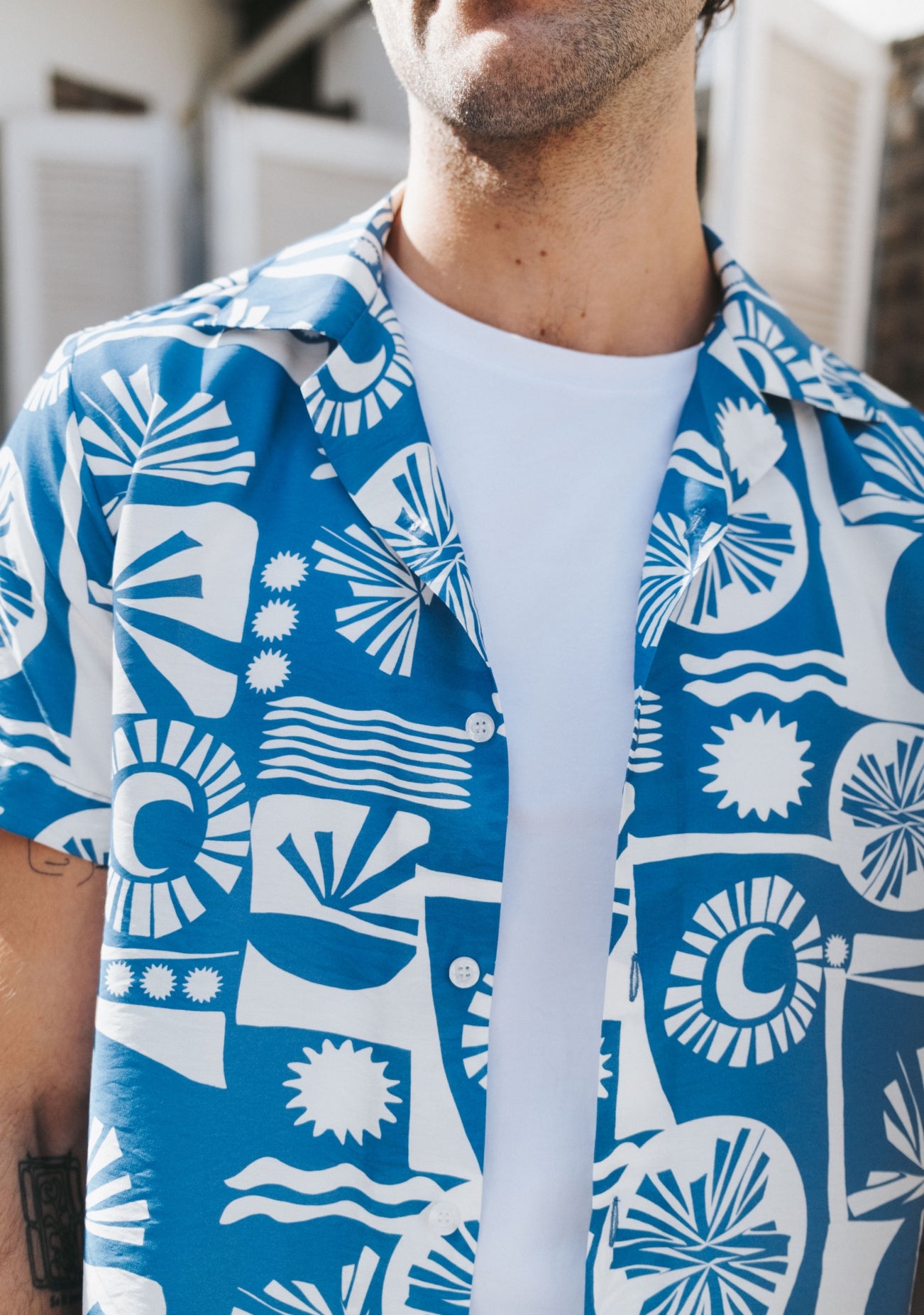 Cosmic Botanical Nebula Viscose Shirt Collection