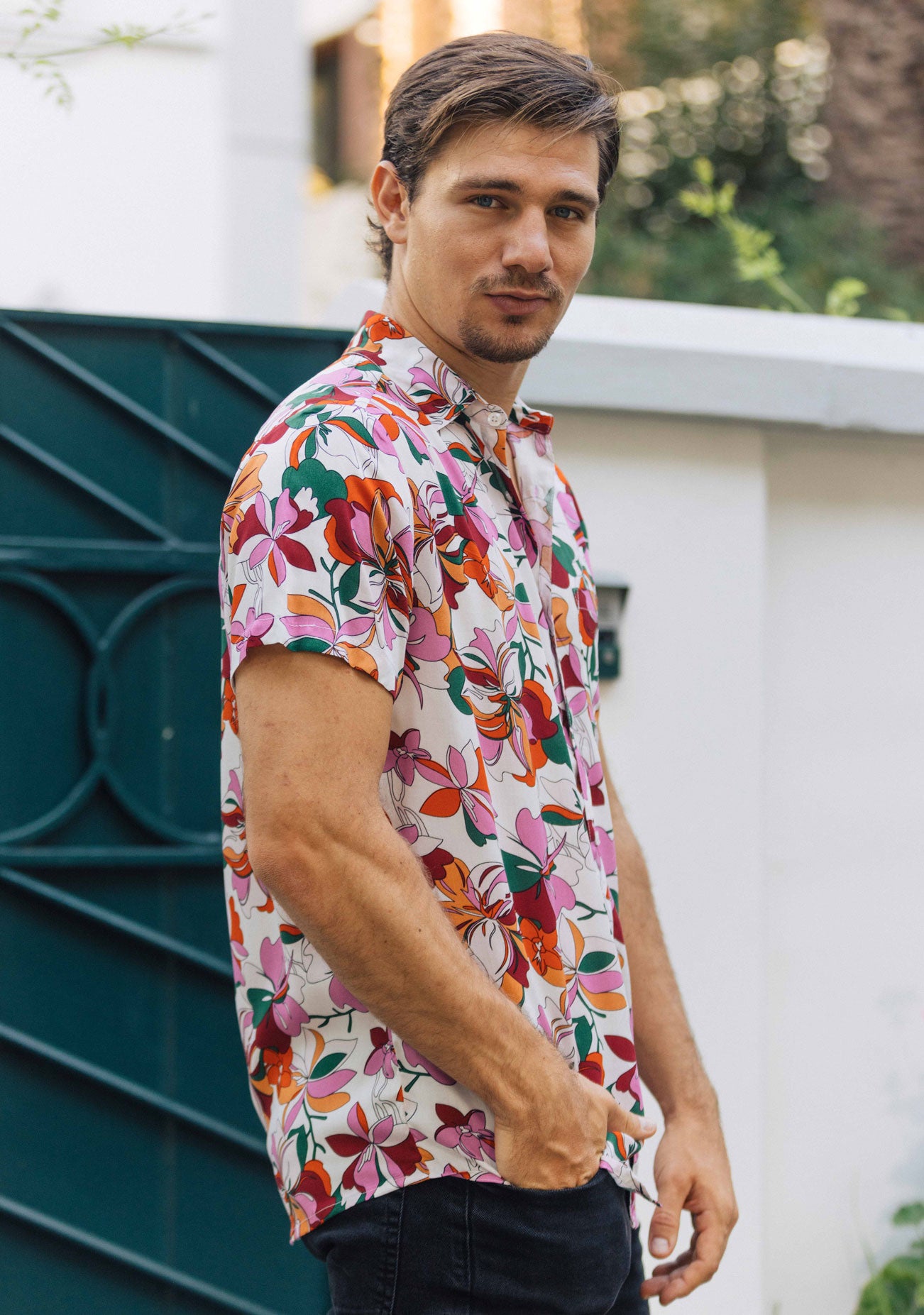 Kidel Berlin Streetstyle Men’s Shirt – Regular Fit, Viscose Fabric